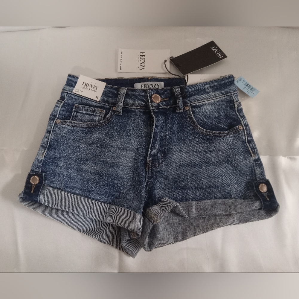 Frenzy Denim - Low Rise Shorts - Rolled Cuff